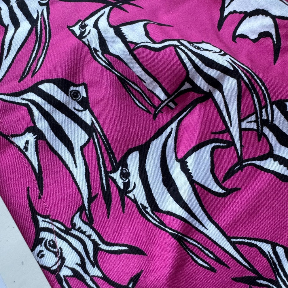 NWT Tyler Boe Pink and White Fish Pants Leggings 6 New $178 - Picture 5 of 7